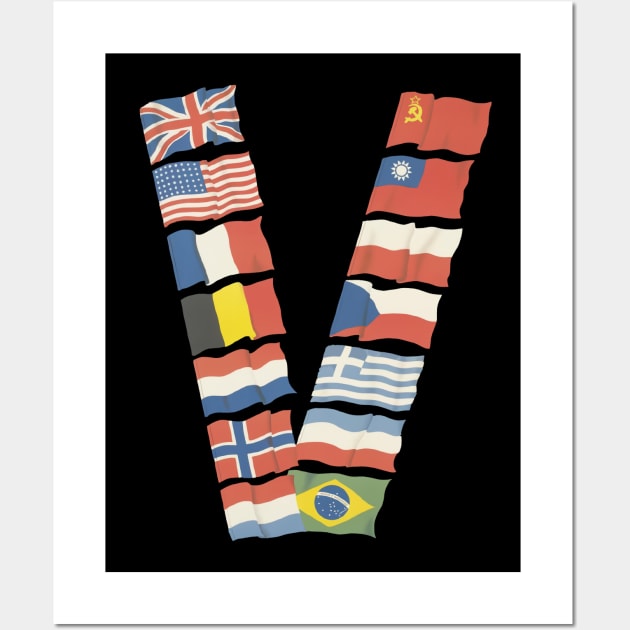 WWII Allies Flags Wall Art by Distant War
